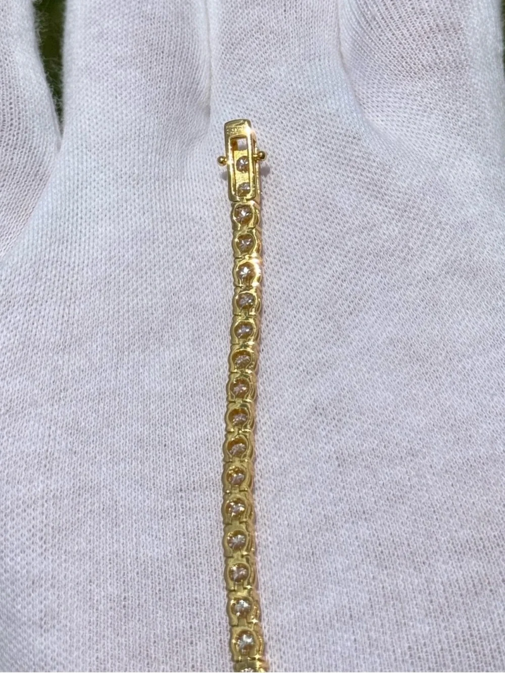 18K Gold Plated, 11.7CTW Moissanite Tennis Bracelet
